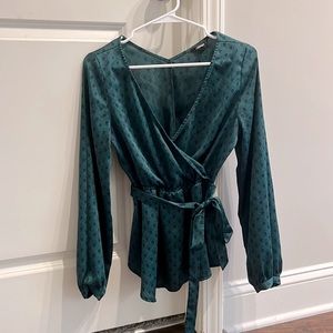 Express Empire Tie Waist Blouse